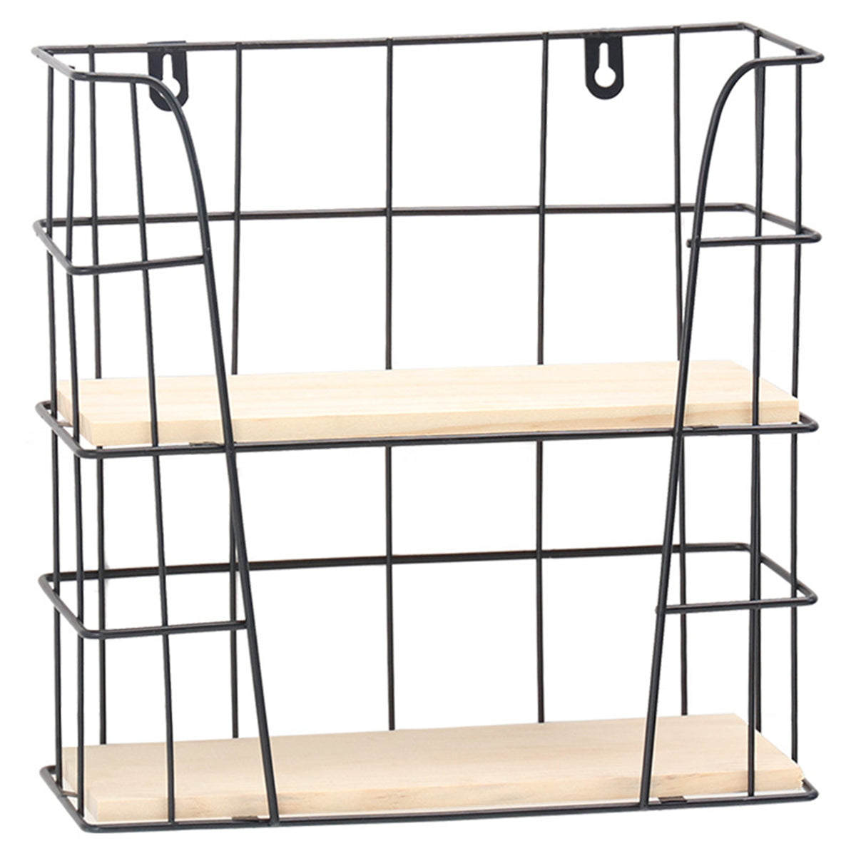 Hand-made Iron Wall Vintage Industrial Style Simple Furniture Double Wall Shelf